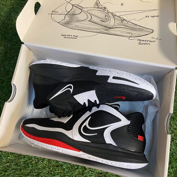 Nike Kyrie Low 5 Dominoes Bred Black Basketball Shoes Mens DJ6012-001 NEW main image 5